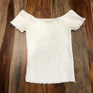White Ruffle Top
